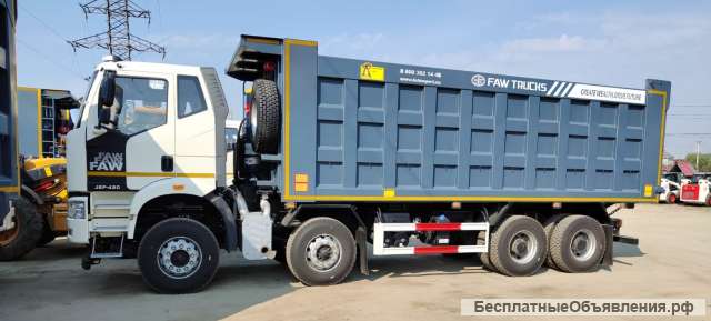 Самосвал FAW J6 8х4 CA3310P66K24T4E51 объём кузова 34 м3 куба грузоподъемность 23 тонны 22940 кг J6P