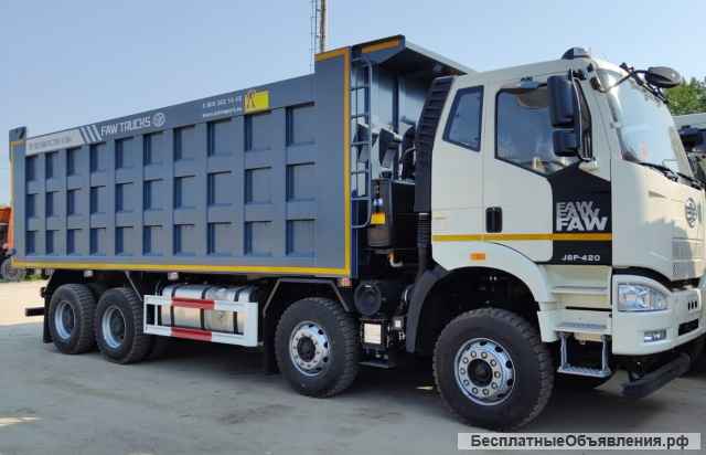 Самосвал FAW J6 8х4 CA3310P66K24T4E51 объём кузова 34 м3 куба грузоподъемность 23 тонны 22940 кг J6P