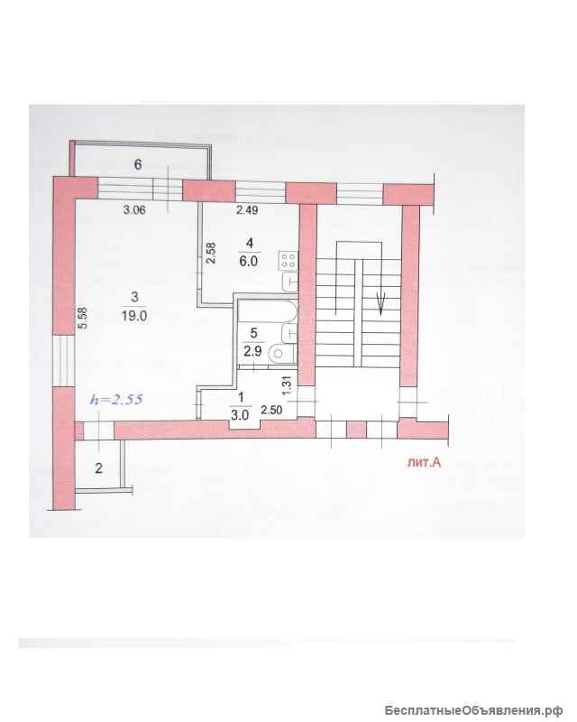1-к.кв. 32.3 кв.м. г.Жуковский ул.Чкалова д.8