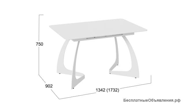 Стол обеденный раздвижной «Конкорд» Тип 2