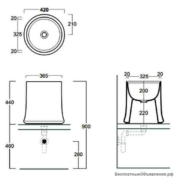 Раковина Simas Sharp SH10