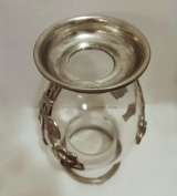 Ваза винтажная с оловянными розами, редкая