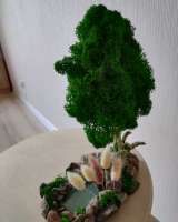 Декор из стабилизированного мха и эпоксидной смолы