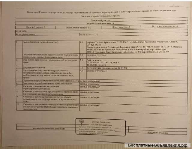 Земельный участок для строительства дома 10 соток