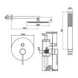 Душевая система Gattoni Circle Two 9190/PDCO