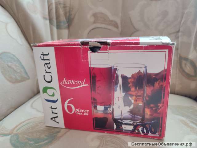 Набор 6 стаканов для воды "Диамант" Турция