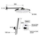 Душ скрытого монтажа Daniel Tokyo TX615ZO15