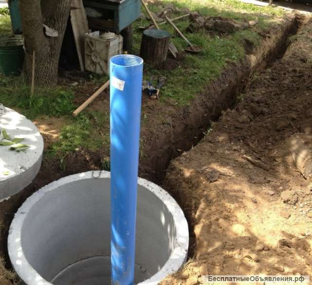 Скважина, септик. Установка сантехники