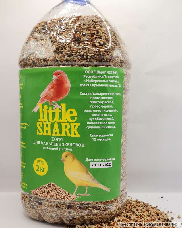 Корм для птиц (попугаев, канареек, уличных) оптом