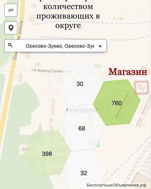 Здание под магазин без конкуренции