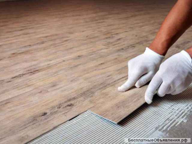 Укладка ламината, пвх, spc, линолеум, фанера. Плинтуса. Плитка. ГВЛ в Хабаровске