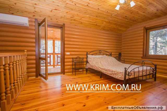 Крым, Песчаное домик - сруб 2 комнаты 4 человека сосновый бор до моря 200 метров