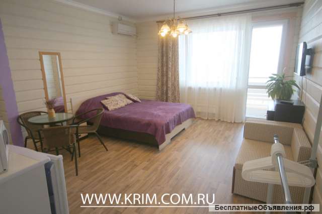 Южный Берег Крыма, Понизовка номер с видом на море 1 комната 3 человека кухня, санузел, до моря 180