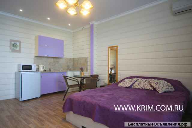 Южный Берег Крыма, Понизовка номер с видом на море 1 комната 3 человека кухня, санузел, до моря 180