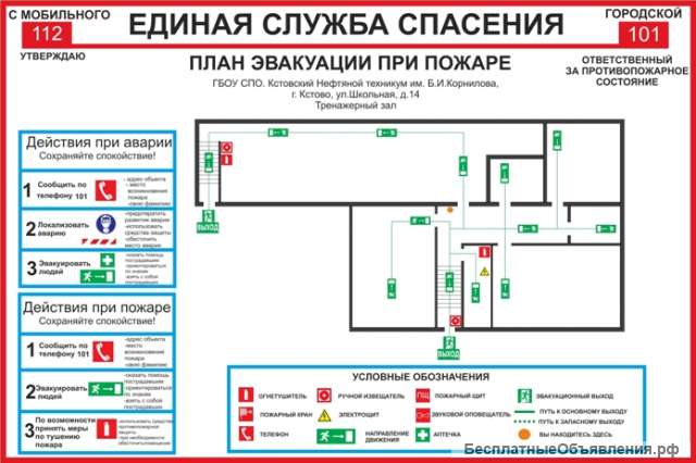 Изготовление планов эвакуации