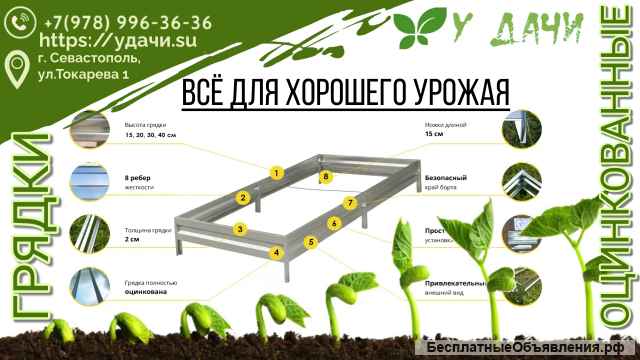 Грядки оцинкованные высота борта 15 см