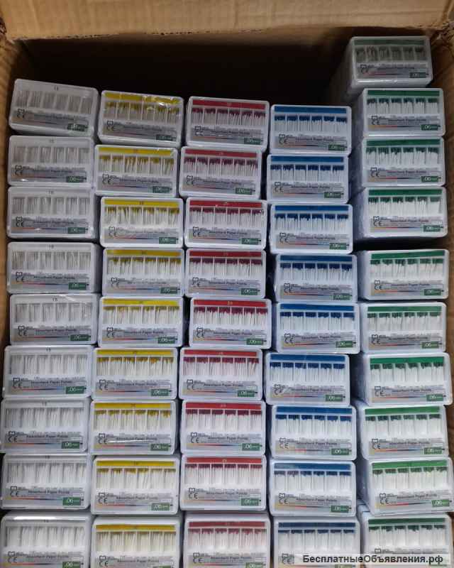 Гуттаперчевые и бумажные штифты