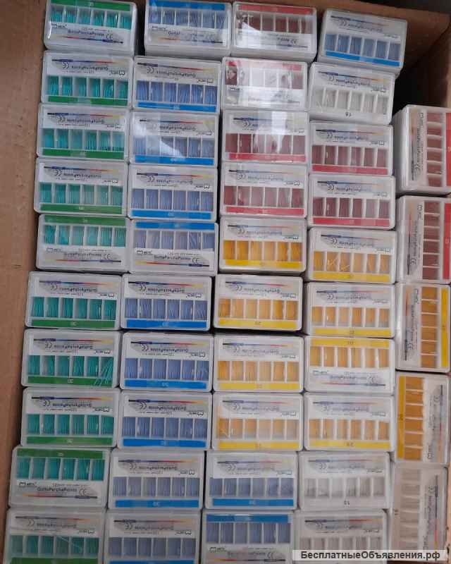 Гуттаперчевые и бумажные цельные штифты