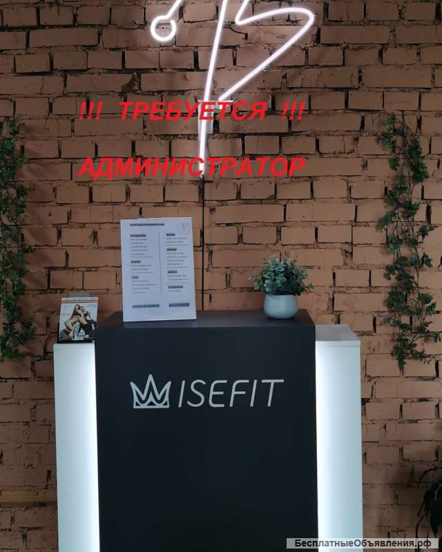 «Администратор» в студию фитнеса WISEFIT