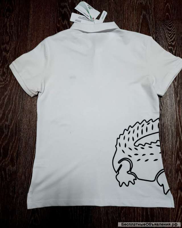 Поло Lacoste белое