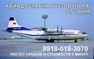 Авиаперевозка грузов по РФ, СНГ, международка любых категорий, сроки от 1 дня