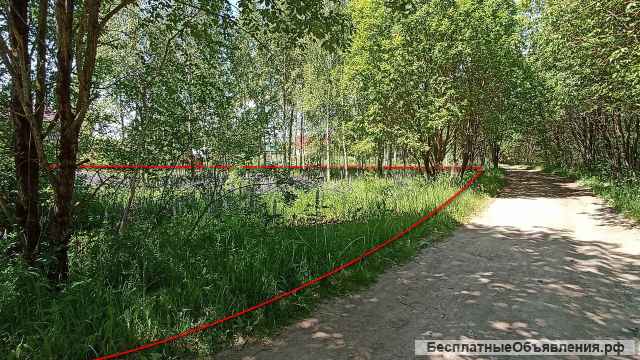 Участок 15 соток, ИЖС, в д.Алексино, все коммуникации по границе