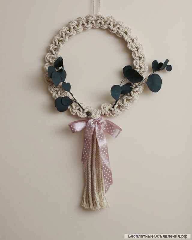 Веревка крученая для макраме, канат 6 мм