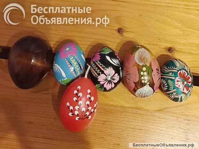 Деревянные пасхальные яйца. Пасхальный набор.