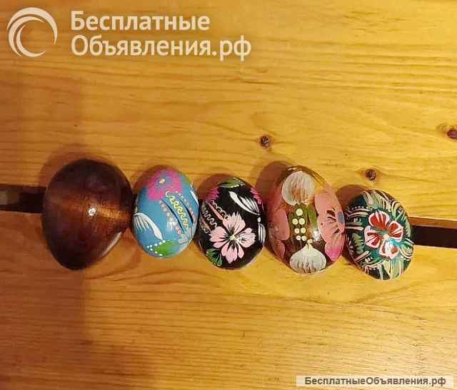 Деревянные пасхальные яйца. Пасхальный набор.