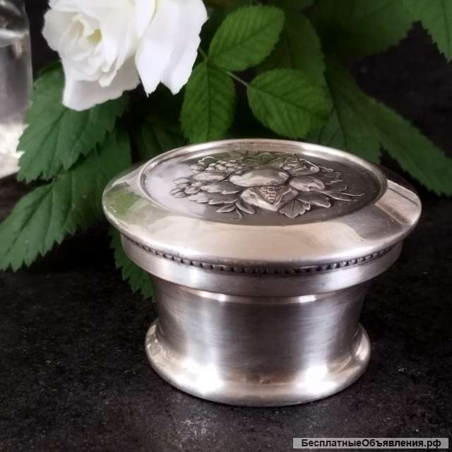 Баночка/ шкатулка серебрение Швеция