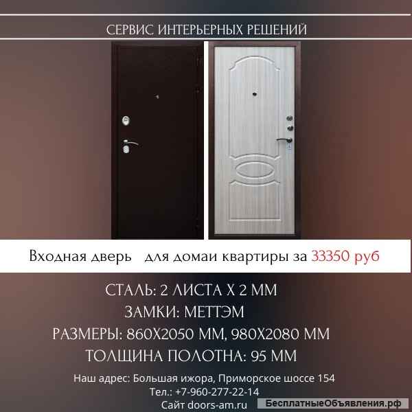 Входные двери с толщиной металла 2мм