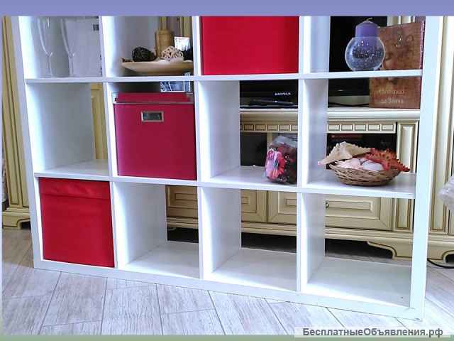 Стеллаж kallax IKEA каллакс икеа белый 4х4 16ячеек