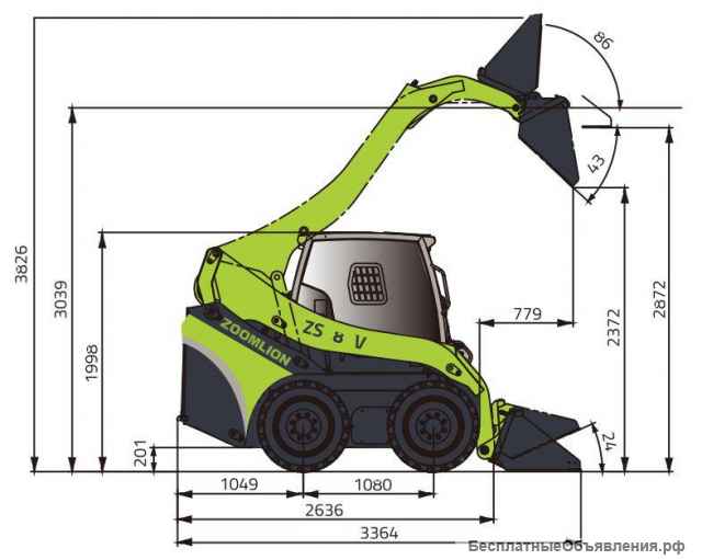 Минипогрузчик ZOOMLION ZS080V