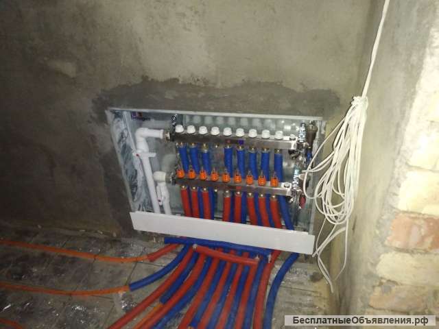 Установка котлов с разводкой всех узлов сантехники