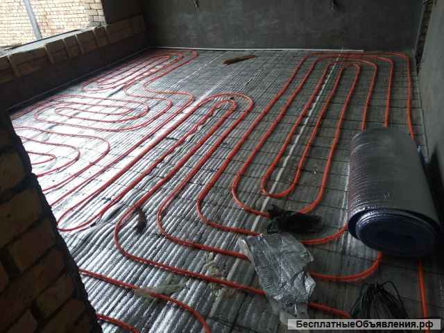 Установка котлов с разводкой всех узлов сантехники