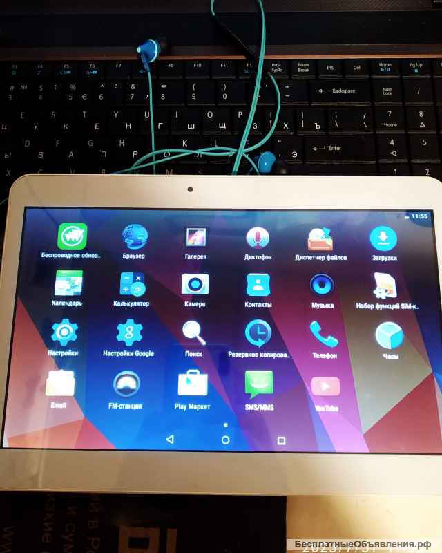 10"Планшет Ginzzu GT W131 рабочий, вай фай, 2 сим карты