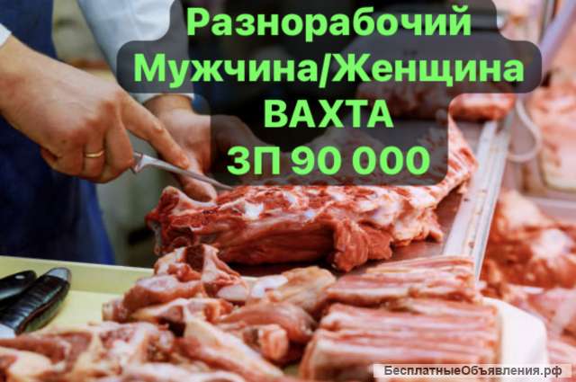 РАЗНОРАБОЧИЙ. С проживанием. ВАХТА 45/15 в Москве.