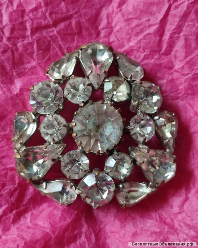 Брошь брошка винтаж Чехия 4см