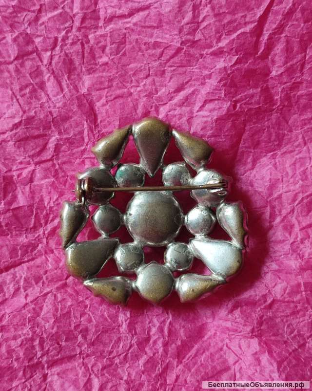 Брошь брошка винтаж Чехия 4см