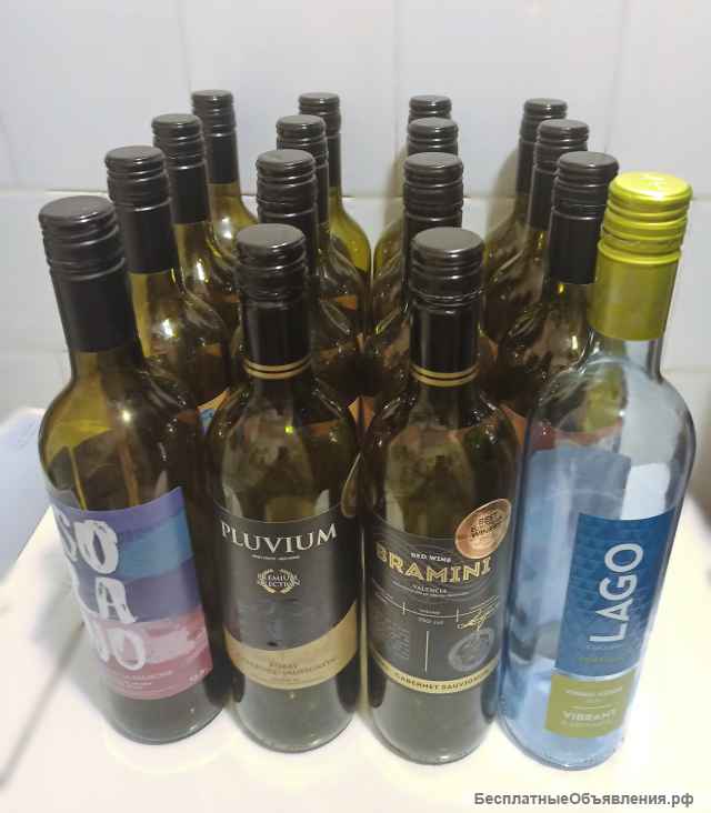 Бутылки винные для домашнего вина. Бесплатно.