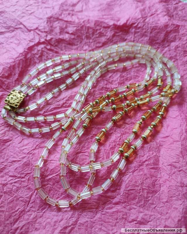 Бусы винтаж Чехия стекло