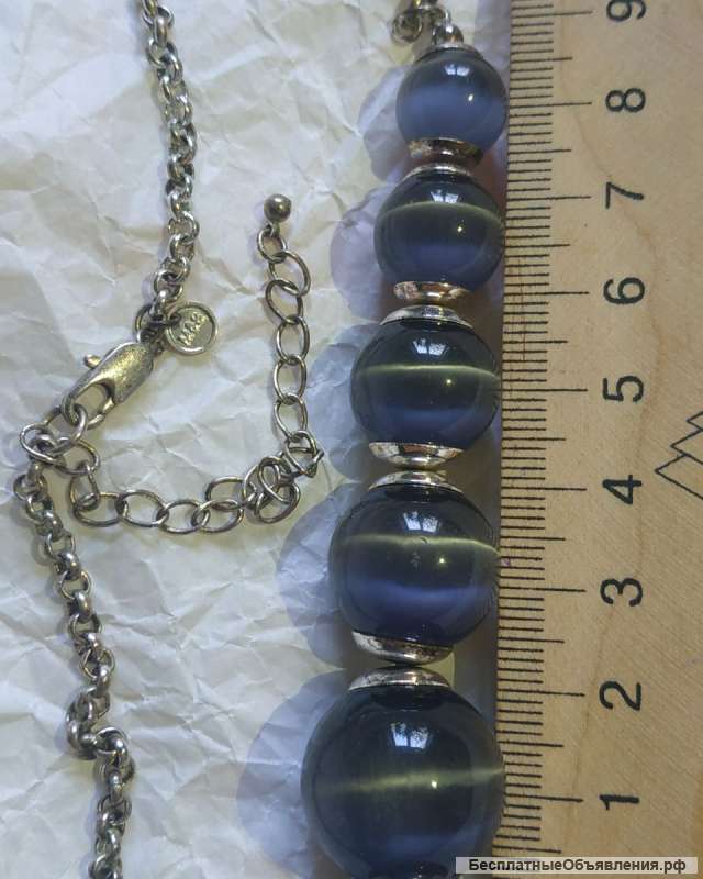 Бусы колье Англия " Кошачий глаз" M&S