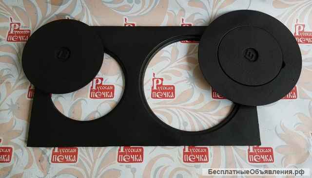 Плита усиленная двухконфорочная 4В (410х710)