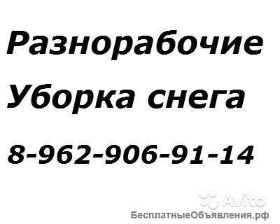 Разнорабочие/Уборка снега/Демонтаж