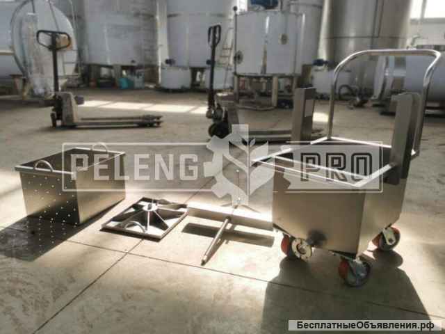 Пресс-тележка для творога и сыра на 100 литров