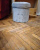 Пуфик, круглый, натуральный бархат