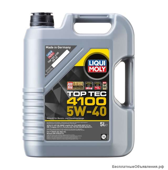 Моторное масло Liqui Moly TOP TEC 4100 5W-40, 5л