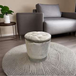 Круглый пуф с крышкой