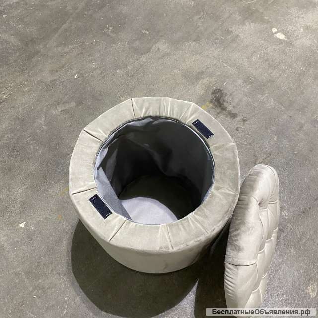Круглый пуф с крышкой