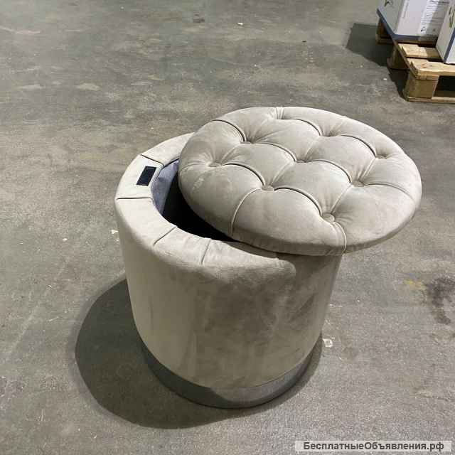 Круглый пуф с крышкой